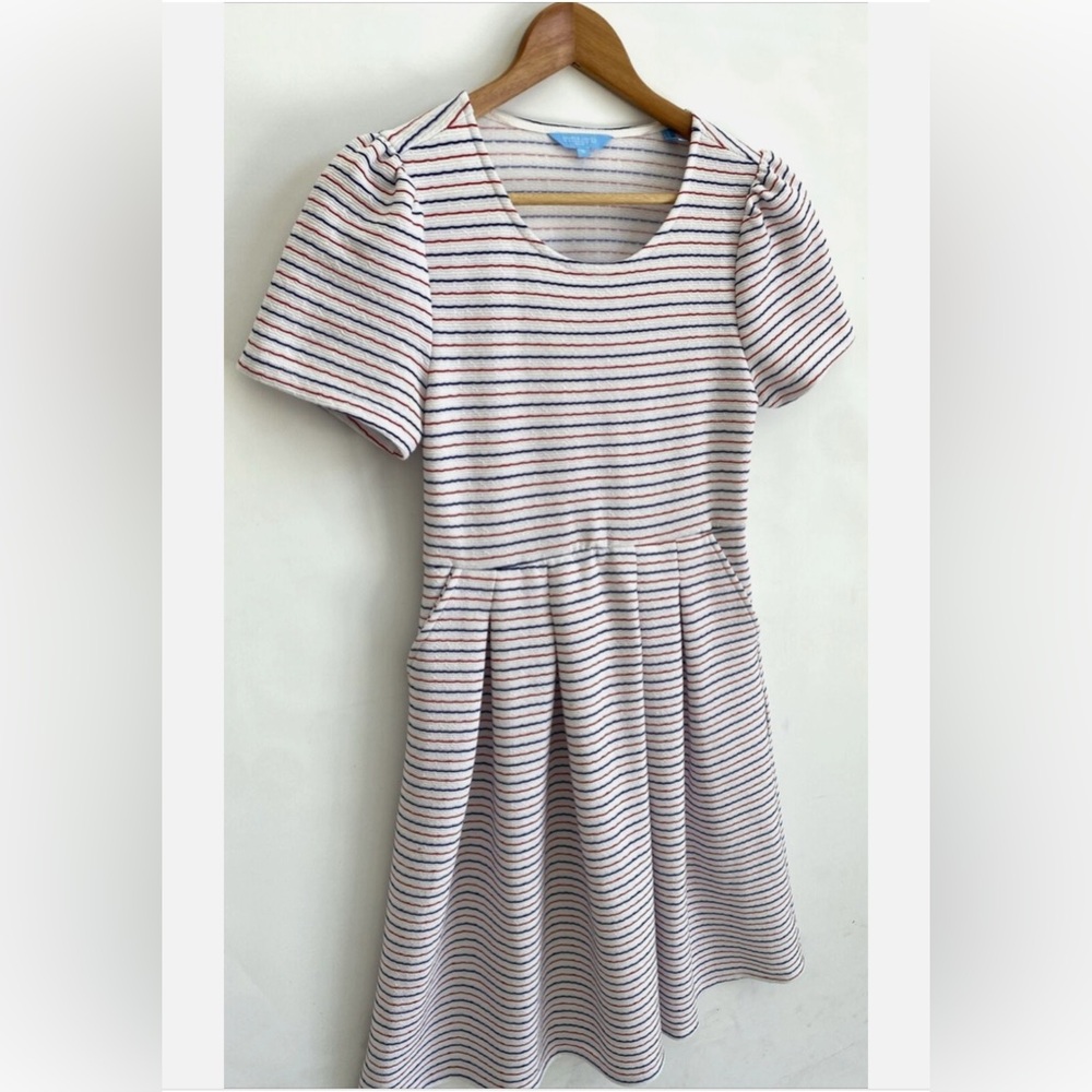 James Draper RSVP Red, White & Blue Striped Flare Mini Dress, Size XL, EUC! - Picture 12 of 16